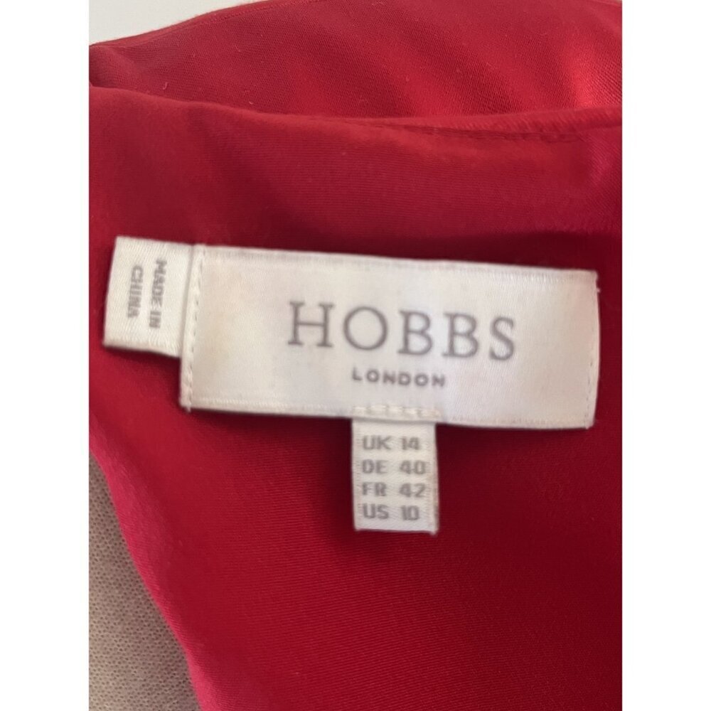 Hobbs London Lavinia Dress Hand Sewn Floral Red 10 - Picture 10 of 13